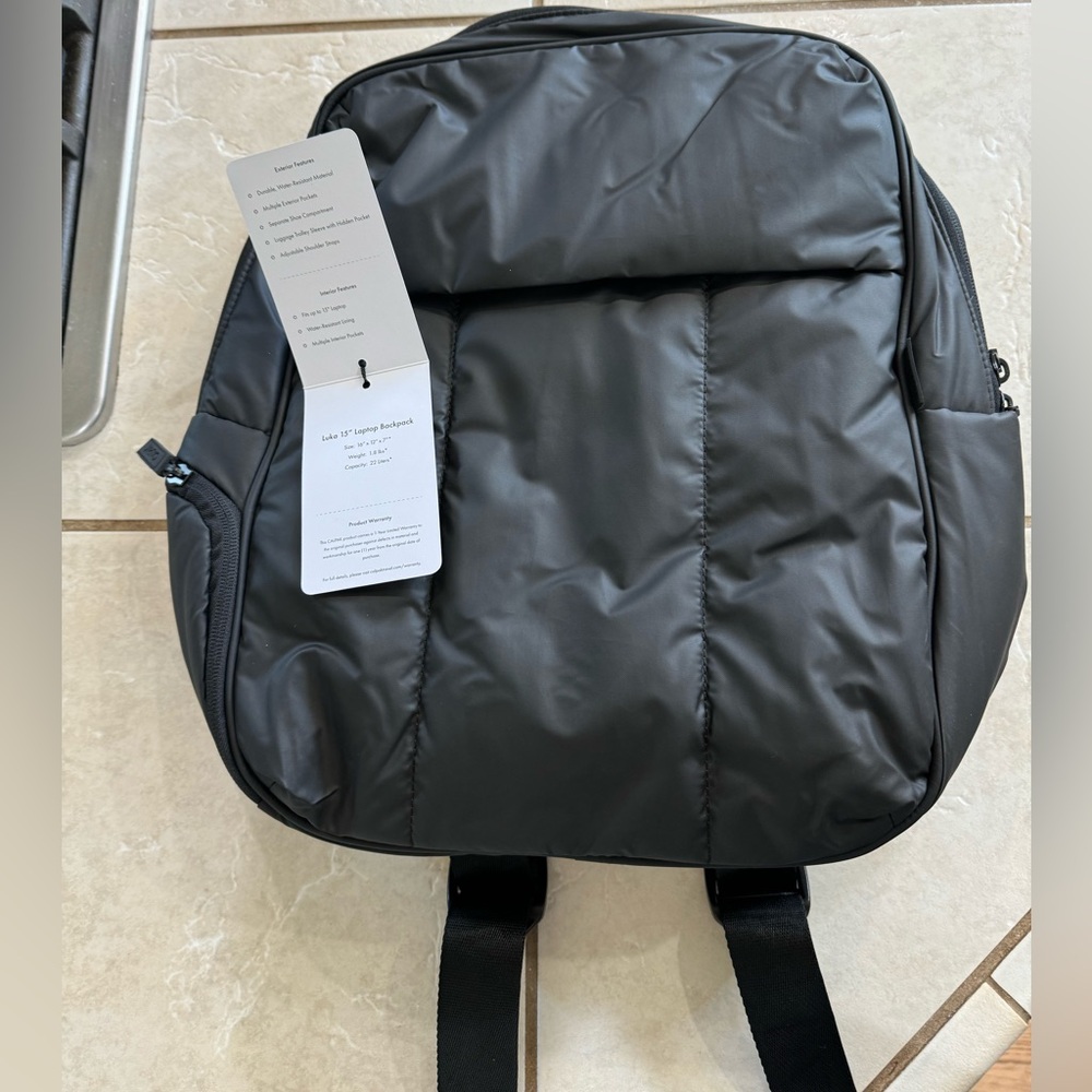 Calpak Luka 15 inch Laptop Backpack in Matte Black